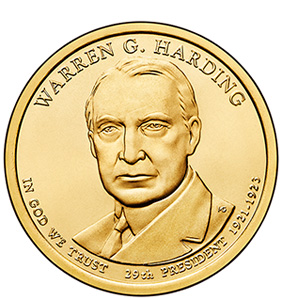 2014 (D) Presidential $1 Coin - Warren G Harding